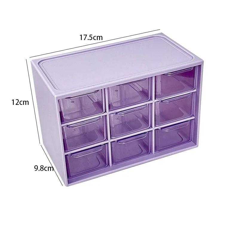 Dustproof Multi-Grid Desktop Organizer – Jewelry & Cosmetics Storage Box