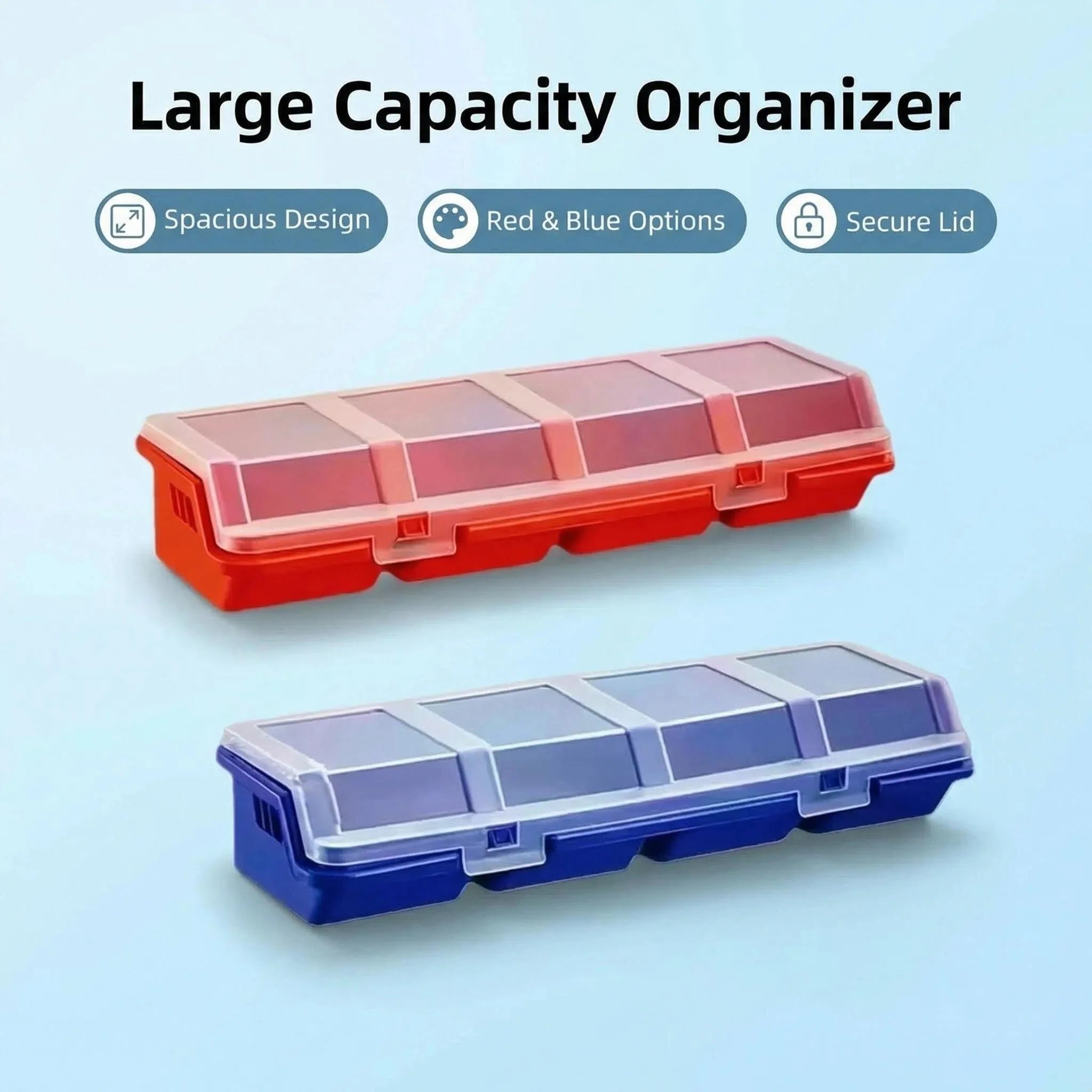 Multi-Compartment Organizer Box – Durable Plastic Case for Screws & Small Parts
