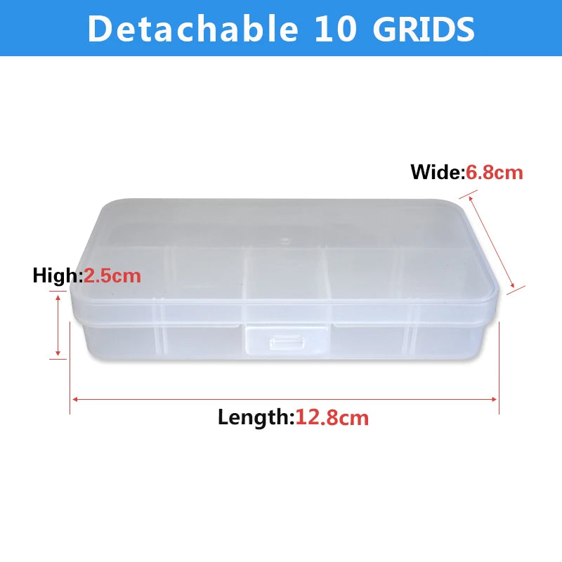 Adjustable Grid Storage Box – Transparent Compartment Organizer for Screws, Jewelry & Hardware