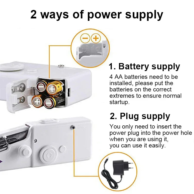 Portable Handheld Sewing Machine – Battery-Powered Mini Machine for Quick Repairs