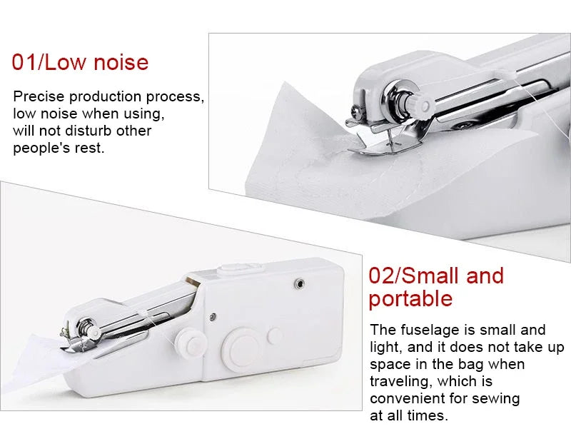 Portable Handheld Sewing Machine – Battery-Powered Mini Machine for Quick Repairs