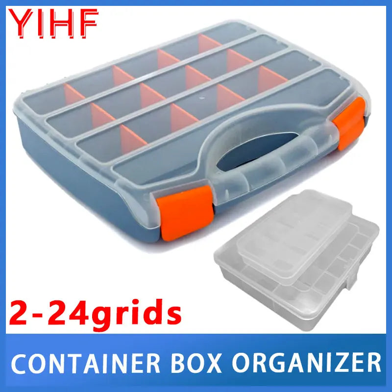 Adjustable Grid Storage Box – Transparent Compartment Organizer for Screws, Jewelry & Hardware