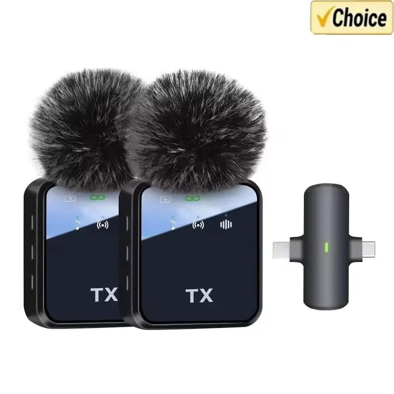 PJPK 3-in-1 Wireless Lavalier Microphone – iPhone, Android & Camera