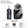 PJPK 3-in-1 Wireless Lavalier Microphone – iPhone, Android & Camera