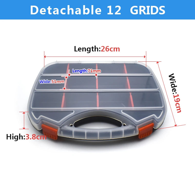 Adjustable Grid Storage Box – Transparent Compartment Organizer for Screws, Jewelry & Hardware