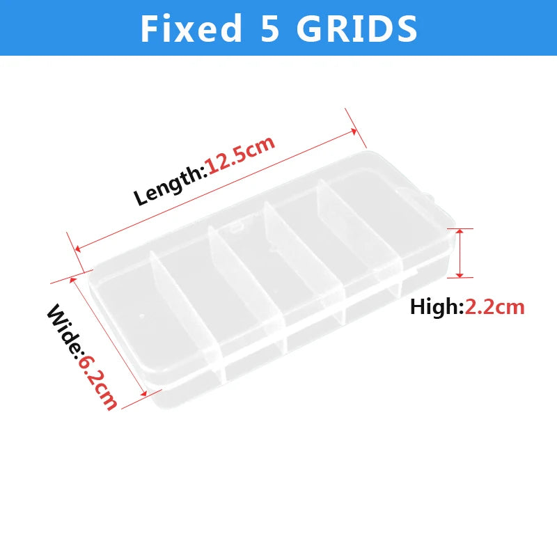 Adjustable Grid Storage Box – Transparent Compartment Organizer for Screws, Jewelry & Hardware