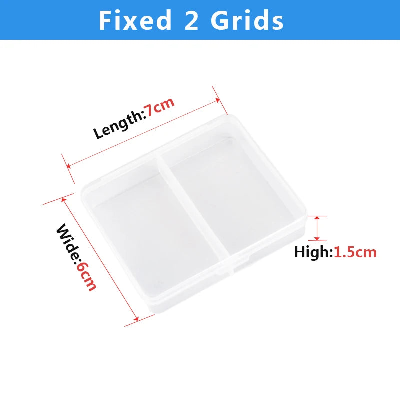 Adjustable Grid Storage Box – Transparent Compartment Organizer for Screws, Jewelry & Hardware