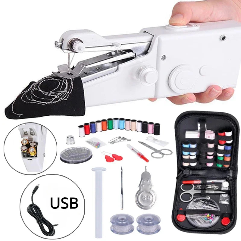 Portable Handheld Sewing Machine – Battery-Powered Mini Machine for Quick Repairs