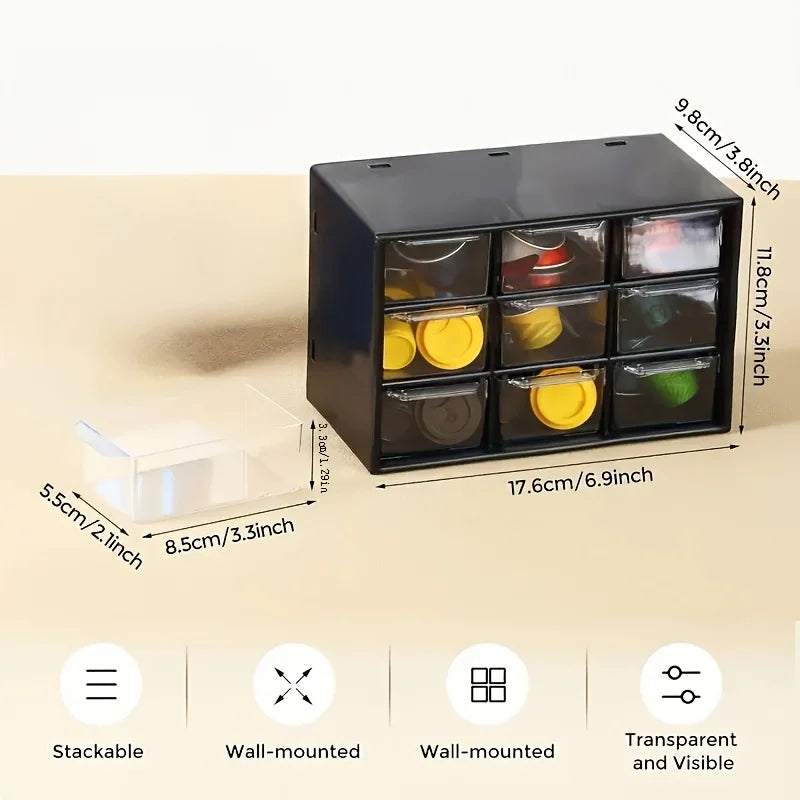 Dustproof Multi-Grid Desktop Organizer – Jewelry & Cosmetics Storage Box
