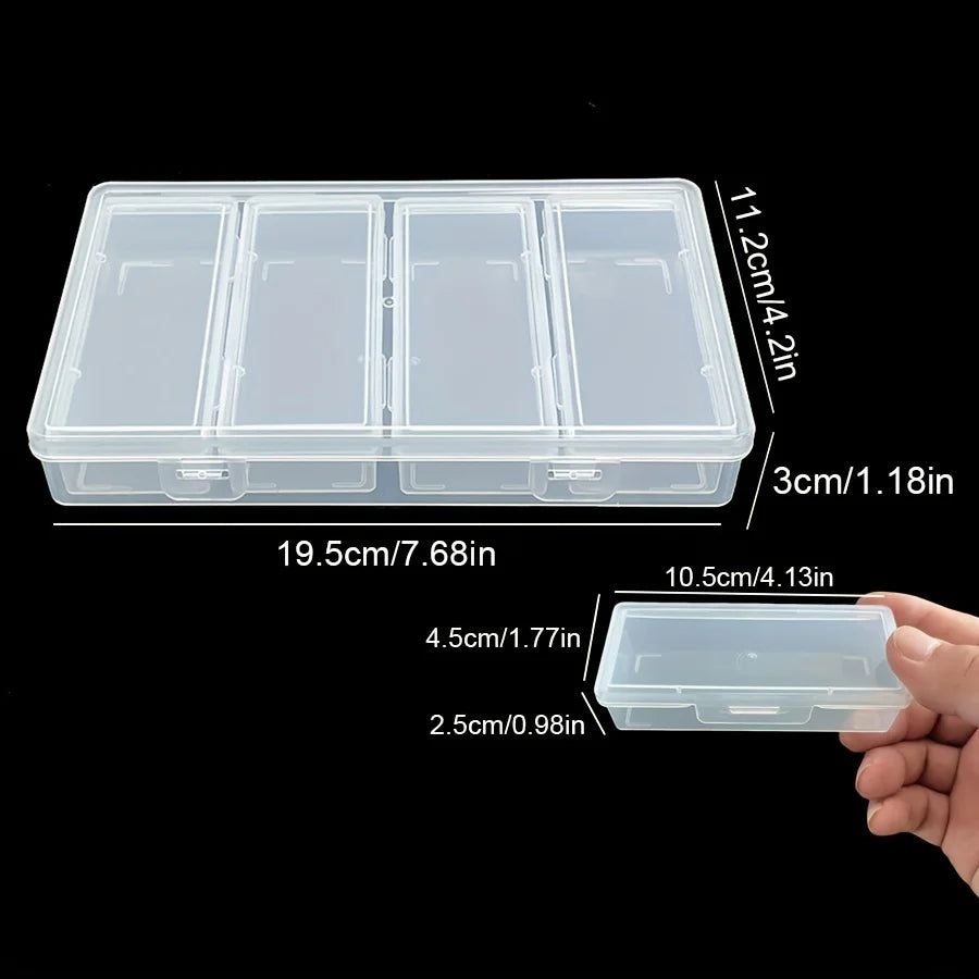 4-Divider Adjustable Storage Organizer Box – Craft & Sewing Supplies Container