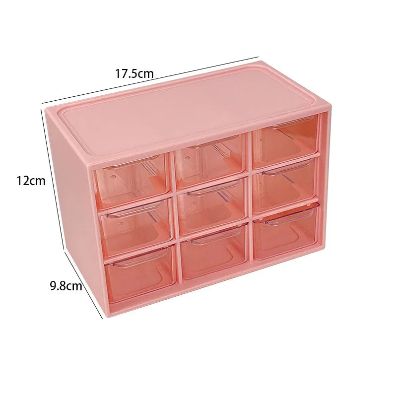 Dustproof Multi-Grid Desktop Organizer – Jewelry & Cosmetics Storage Box