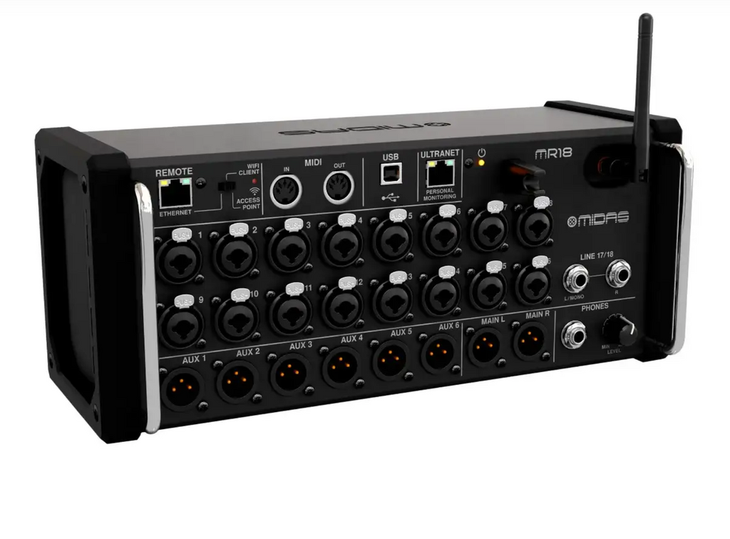 Midas MR18 18-Channel Digital Mixer – Wi-Fi Tablet Control, Rackmount