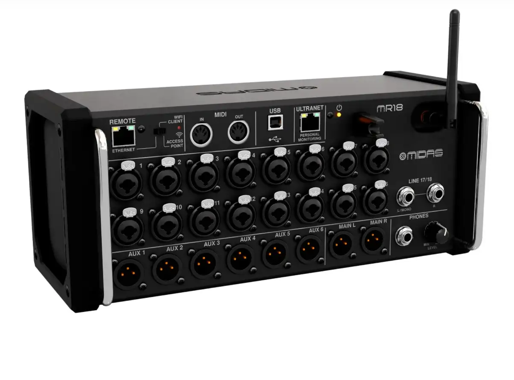 Midas MR18 18-Channel Digital Mixer – Wi-Fi Tablet Control, Rackmount