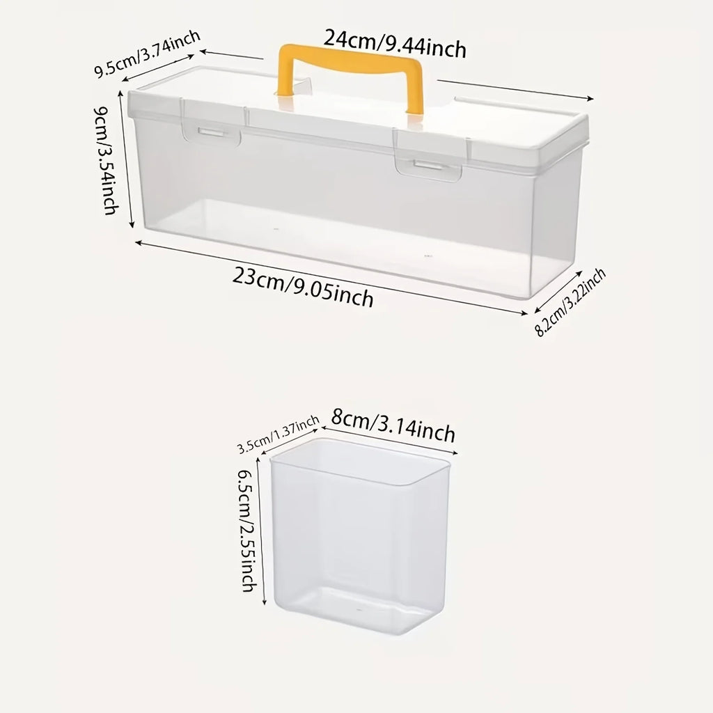 7-Piece Tool Parts Storage Set – 6 Small Boxes + 1 Large Box, Transparent