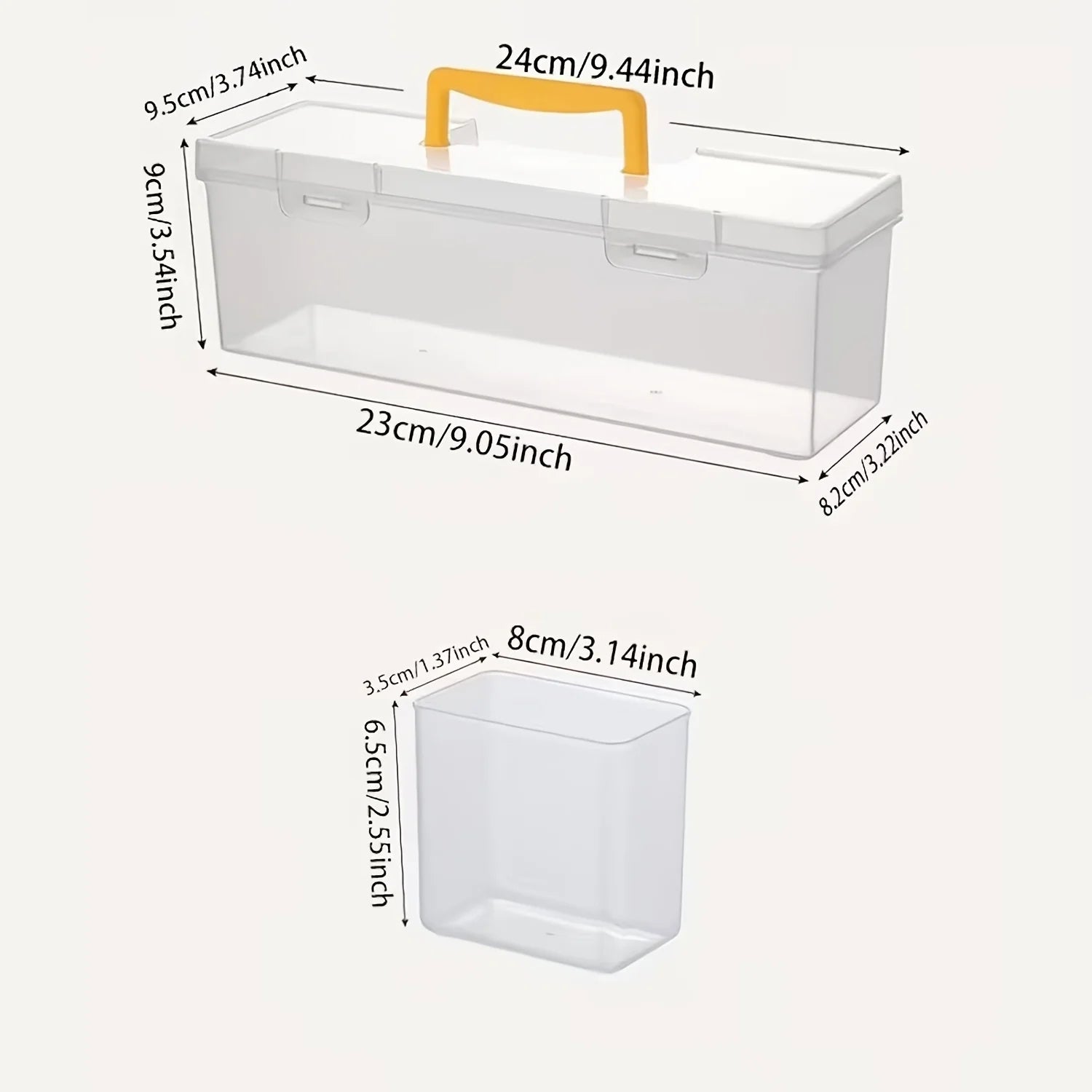 7-Piece Tool Parts Storage Set – 6 Small Boxes + 1 Large Box, Transparent