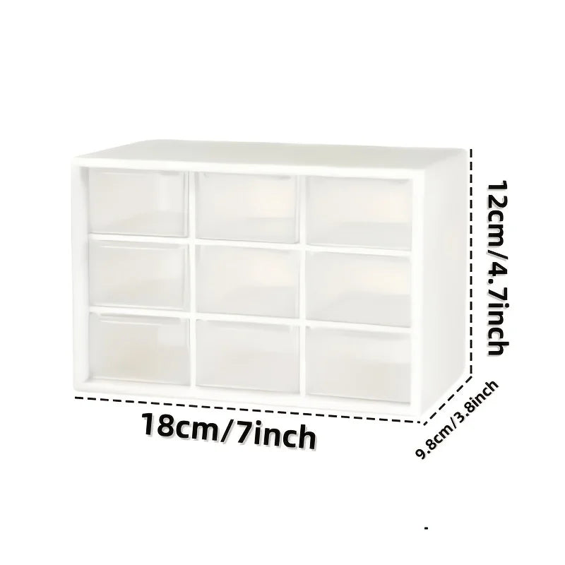 Dustproof Multi-Grid Desktop Organizer – Jewelry & Cosmetics Storage Box